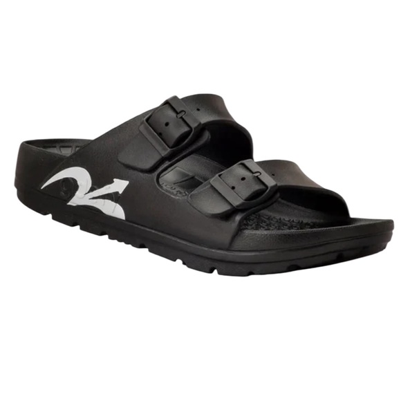 Gravity Defyer black upBov buckle slide on sandals ortho therapeutic verso cloud - Picture 1 of 9